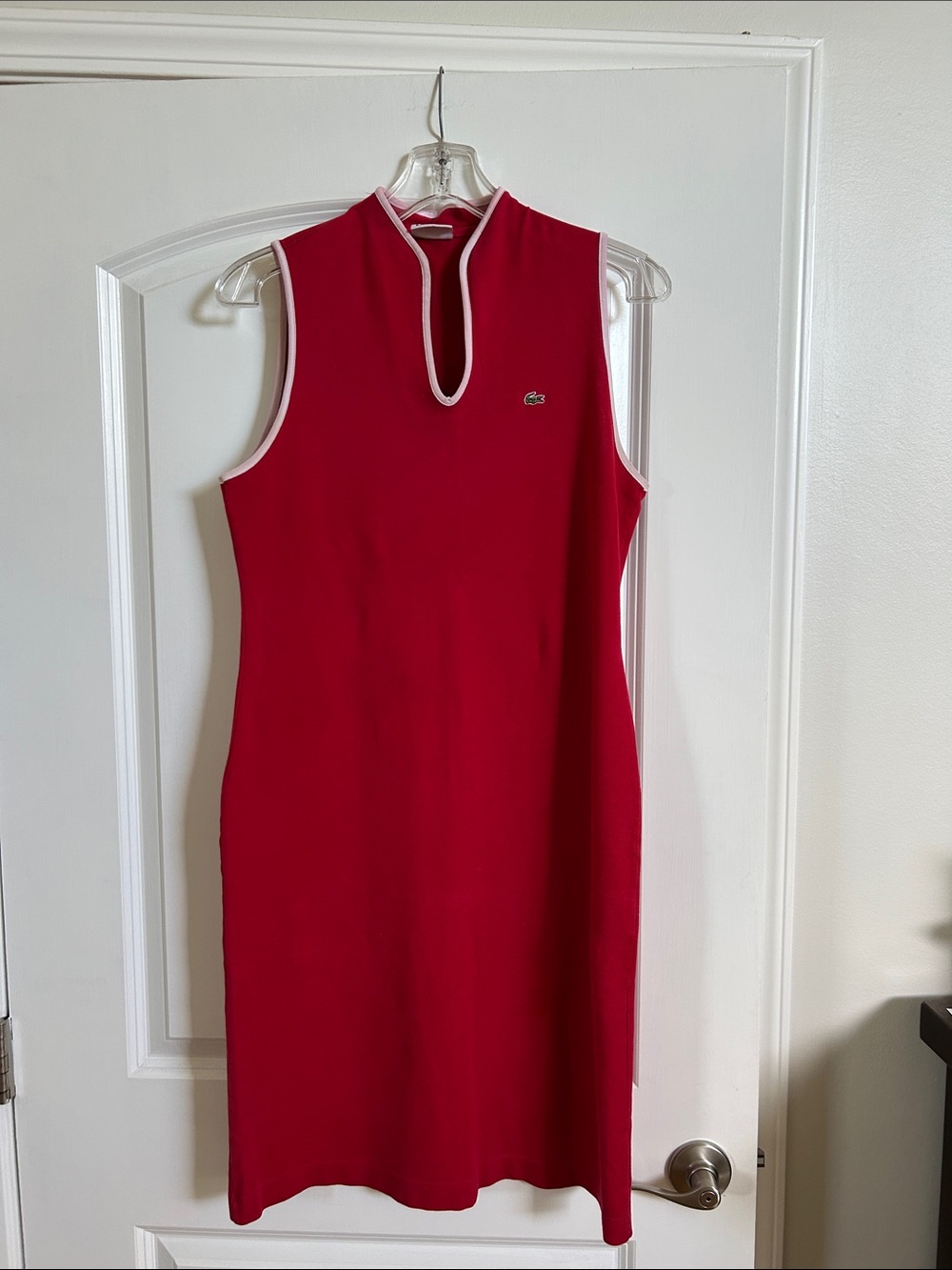 Vintage Lacoste sleeveless sheath dress size 40/ medium